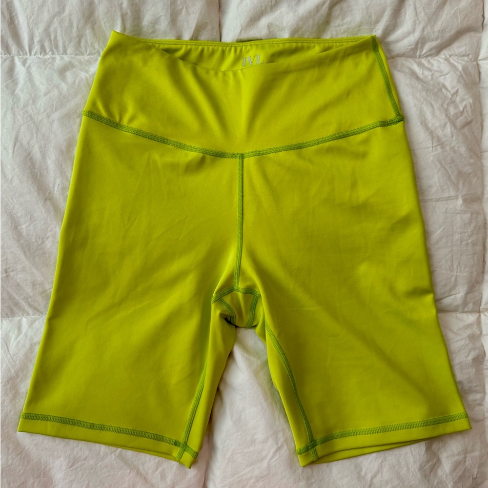 IVL Collective Neon Lime Biker Shorts